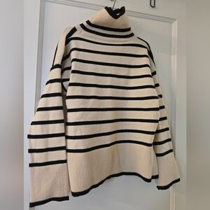 Striped Turtleneck Sweater, no label, Amazon purchase, M,NWOT